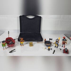 2 Pirates Playmobil sets: 70493 missing shark, 5894 complete with suitcase